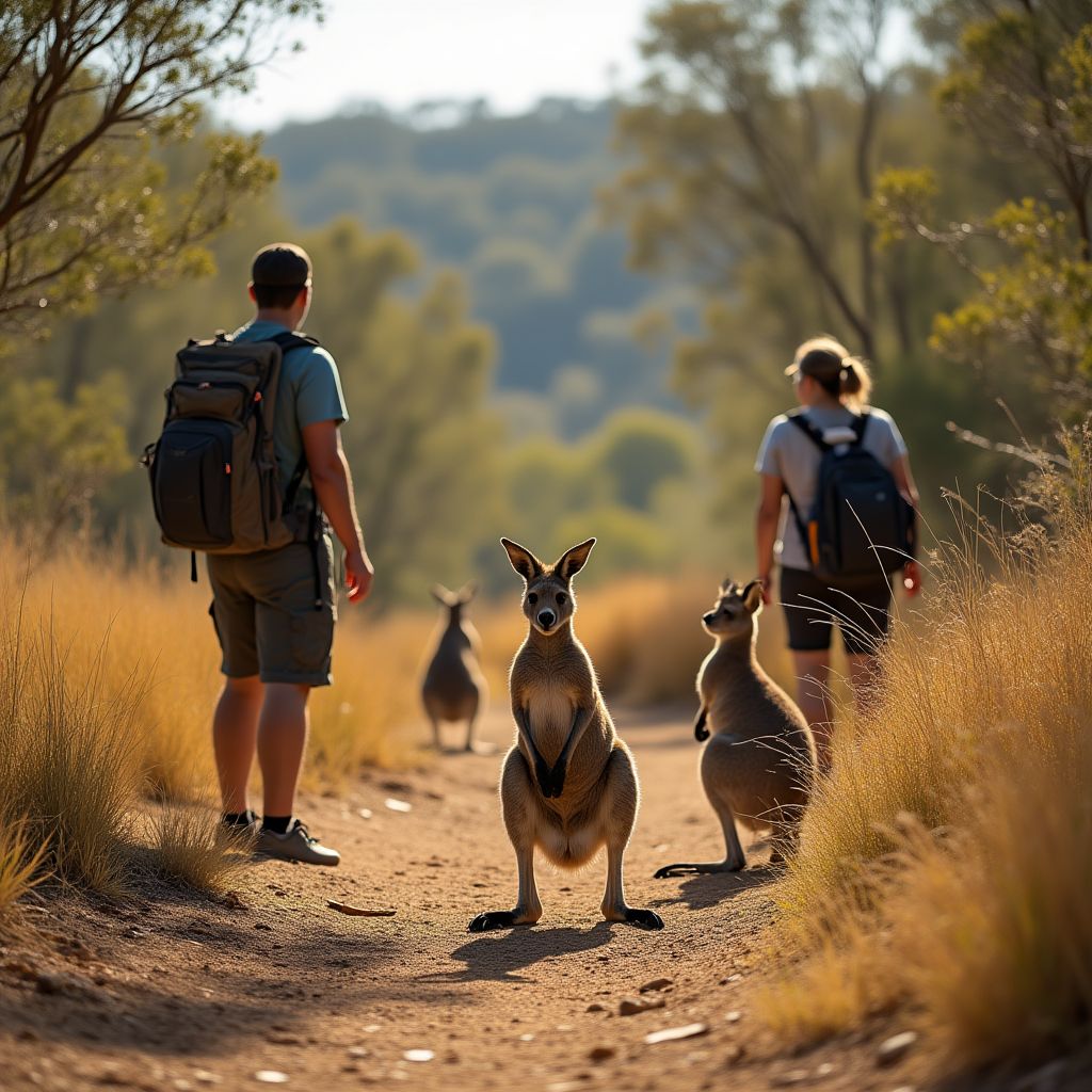 Wildlife spotting on trail